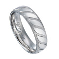 Factory Silver Diamond Flat Stone Wedding Ring Anniversary Gifts